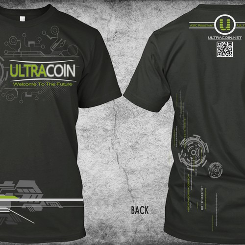 Create an eye-catching shirt to represent the digital currency Ultracoin!