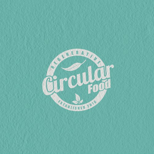 Circular food emblem logo