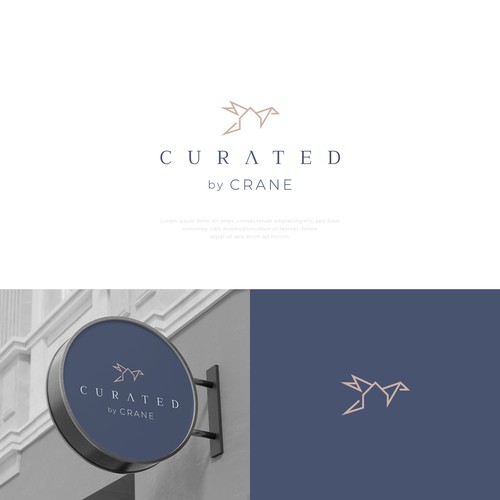 Logo Design for Curated by Crane