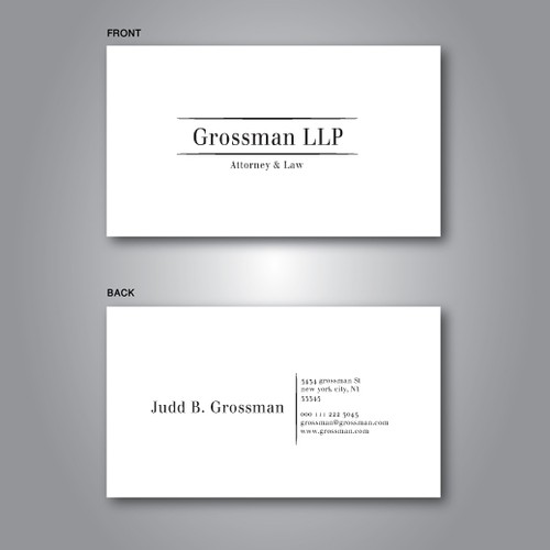 Help Grossman LLP with a new stationery