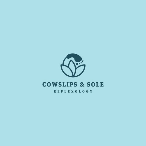 Cowlips and Sole Feflexology logo concept