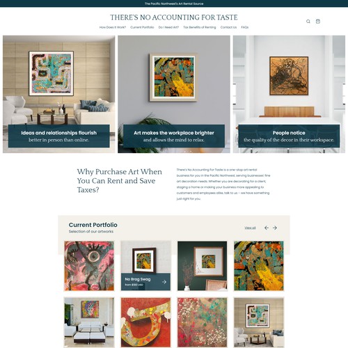 Art Rental Website Redesign