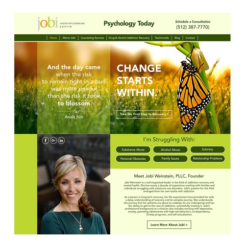 Jobi web site Landing Page