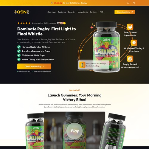 Product landing page