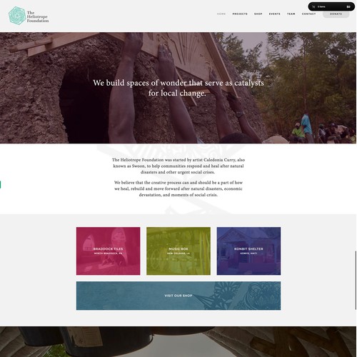 Squarespace Website for The Heliotrope Foundation