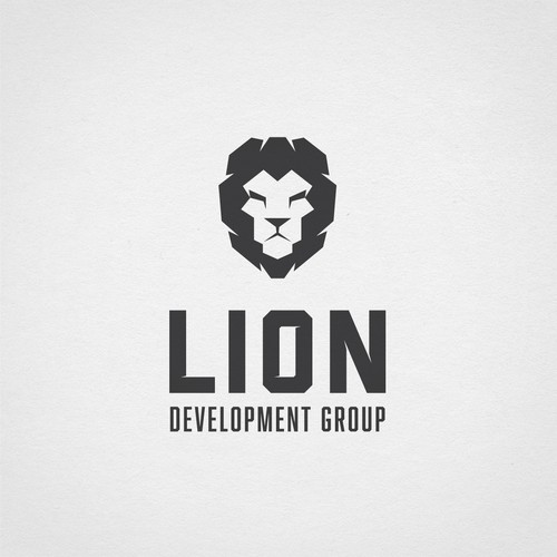 Strong lion logo for real estate developers