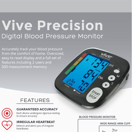 Digital Blood Pressure Monitor Infographic