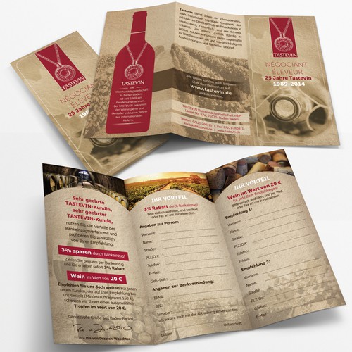 Tastevin wine-trade company needs brochure design