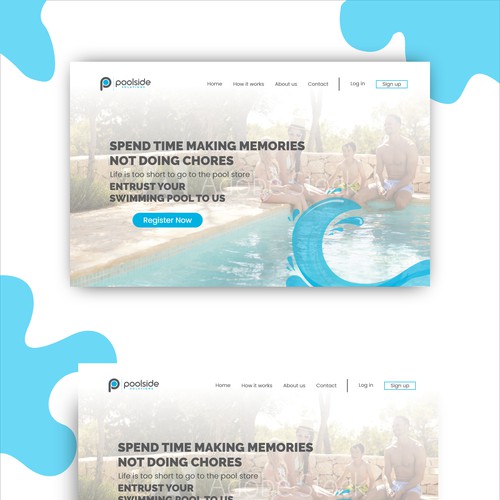 landing page concept for poolsidesolutions.com