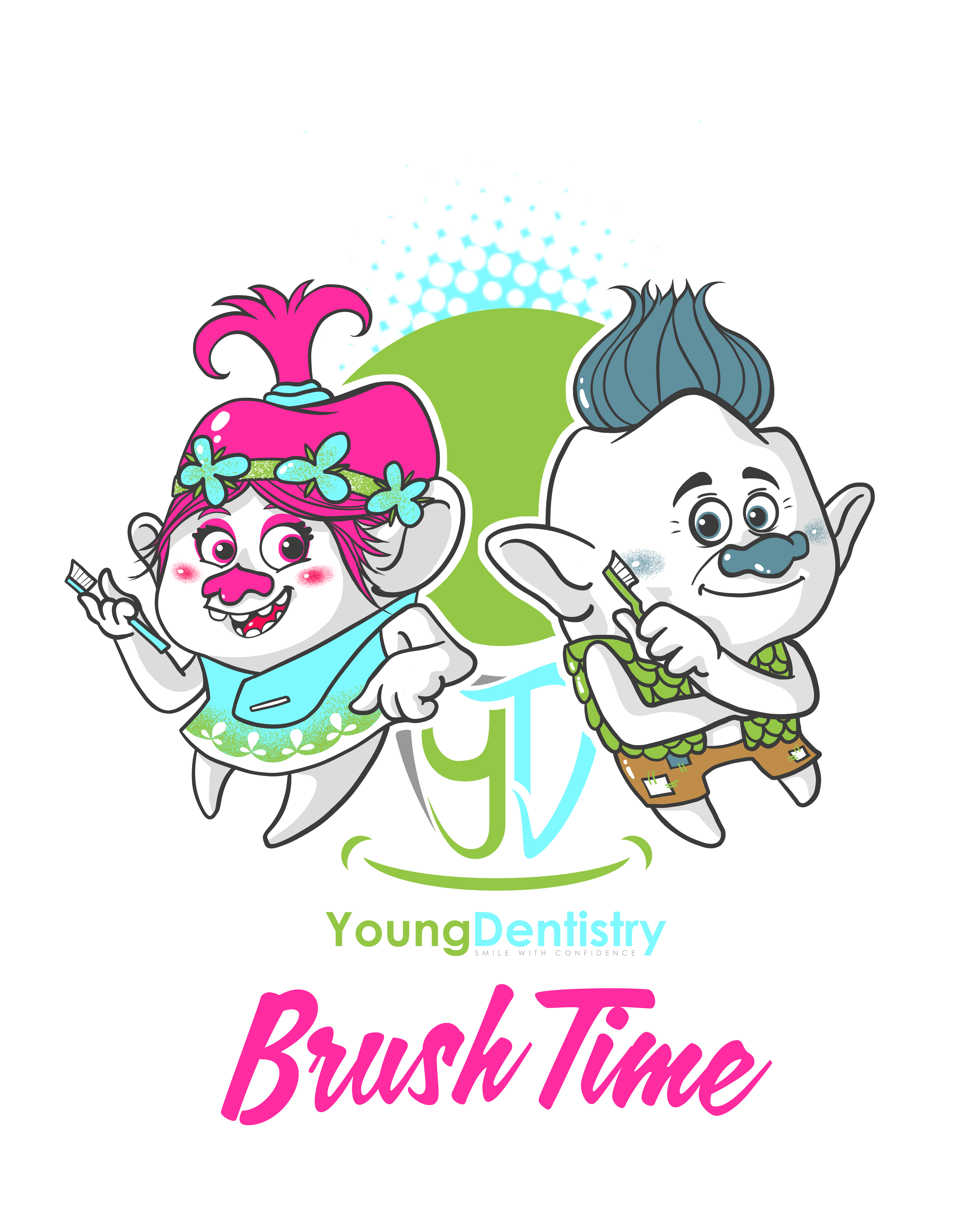 Trolls movie themed tooth shirt needed