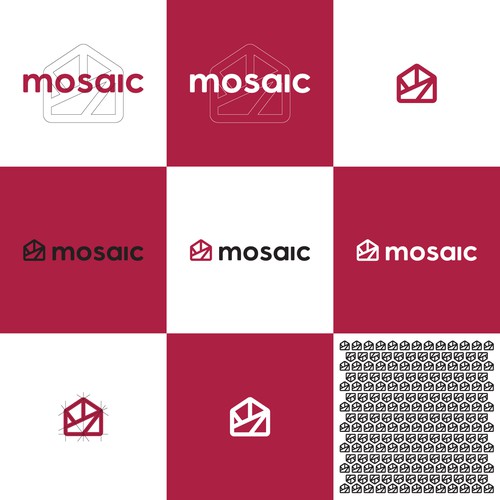 Minimalist logo for mosaic