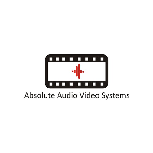 Create a creative logo centered around the letter A for Absolute Audio Video Systems