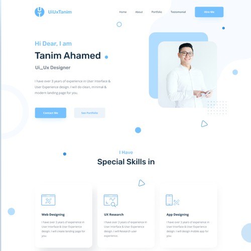 Portfolio landing page