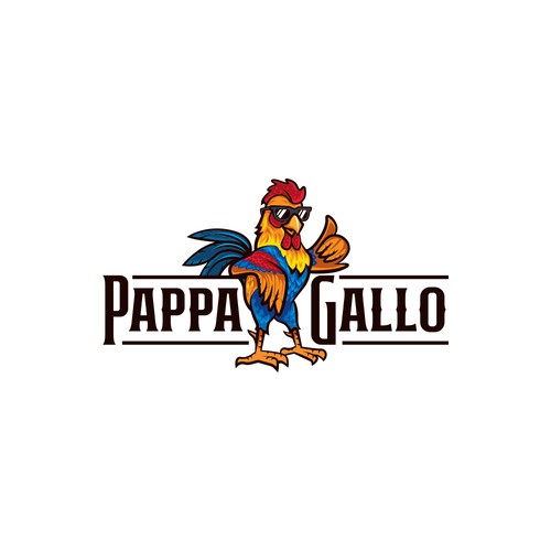 Fun Rooster Logo for Chicken Restaurant