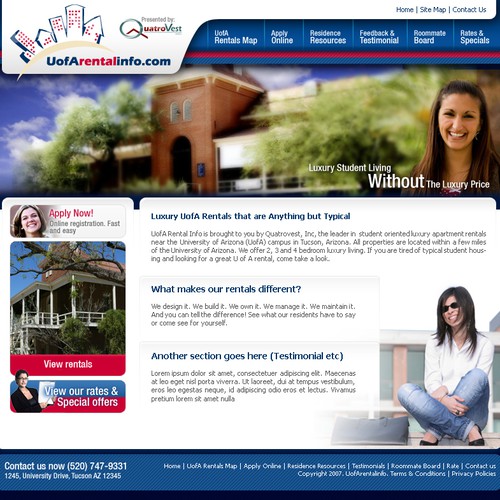 Luxury student apartment rental company - uncoded - $301