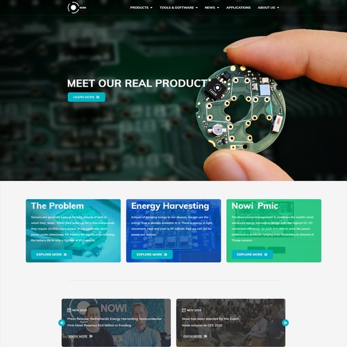New Website Design for a Semiconductor Company