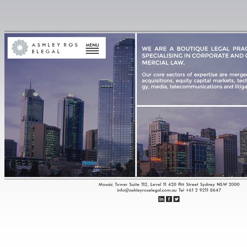 Create a site for an edgy and inspirational law firm!