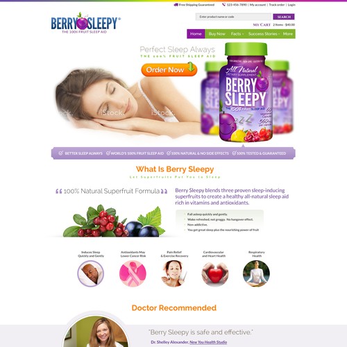 Design Dynamic eCommerce Site for BerrySleepy.com - The 100% Fruit Sleep Aid