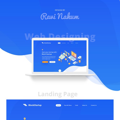 crypto currency landing page design