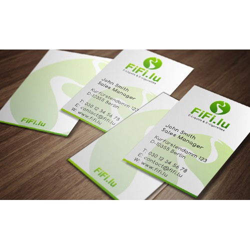 Create a business card for E.cigarettes selling