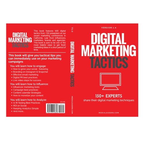 Book cover design for Digital Marketing Tacitics