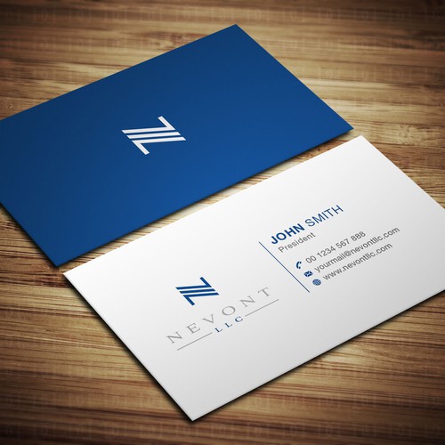Nevont LLC Logo and Business Card Design