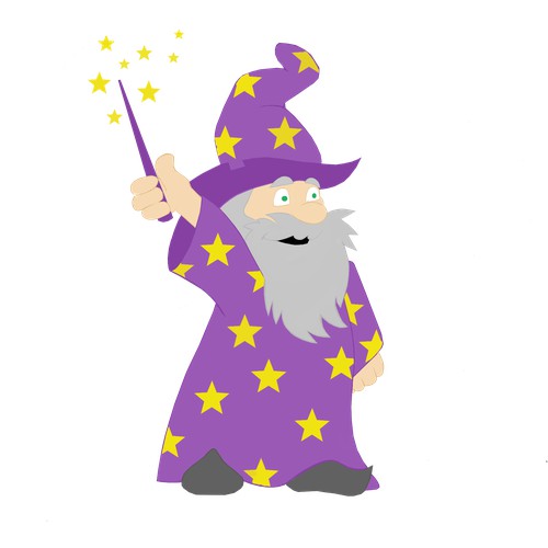 Design a flat Wizard Mascot for Hosting Company HostPresto!