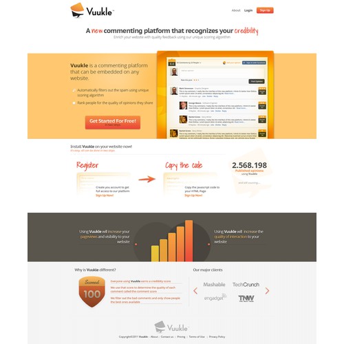 website design for Vuukle