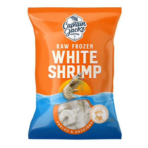 Packaging design for a frozen seafood product