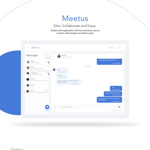Meetus Chat App Design