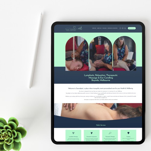 Nicki Thomson - Website for massage therapist