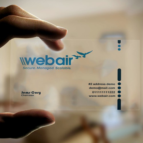 Transparent plastic business card#1