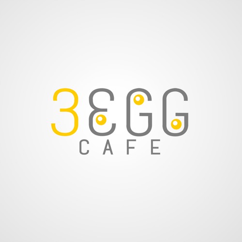 Create a logo for Three Eggs breakfast and lunch restaurant