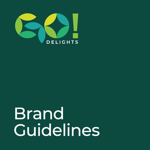 Advance brand guideline design for 'GO DELIGHTS'