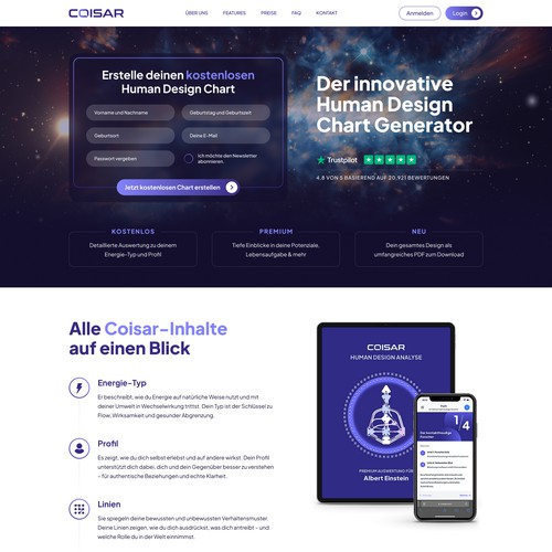 Chart Generator Website Design