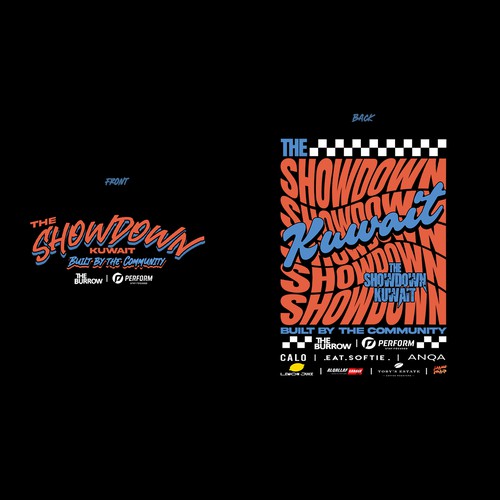 Showdown T-shirt front and back