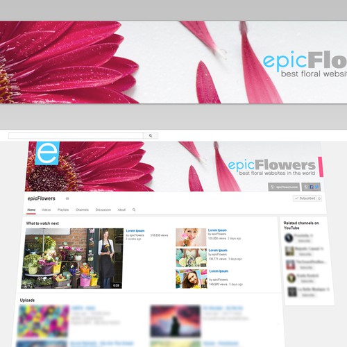 Create a youtube theme for a leading floral eCommerce company.