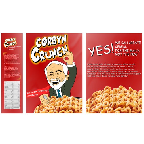 Packaging design for cereal box