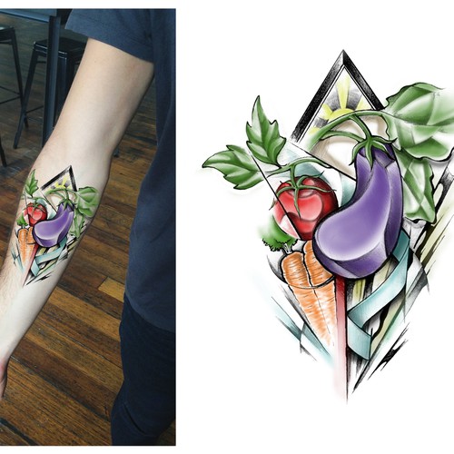 Eggplant tattoo