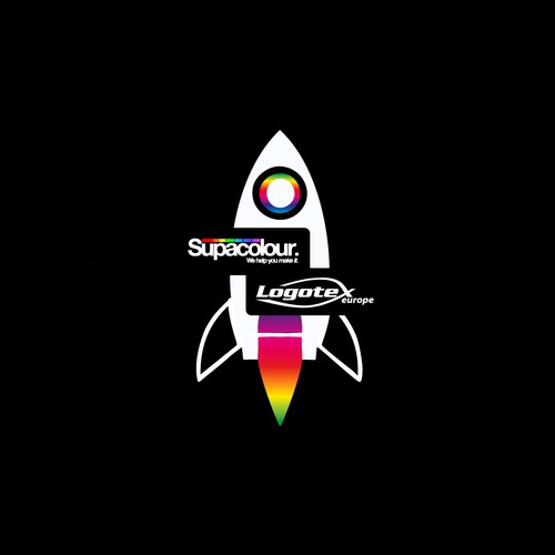 Logo für Messeauftritt, das Zusammenarbeit der beiden Marken symbolisiert.