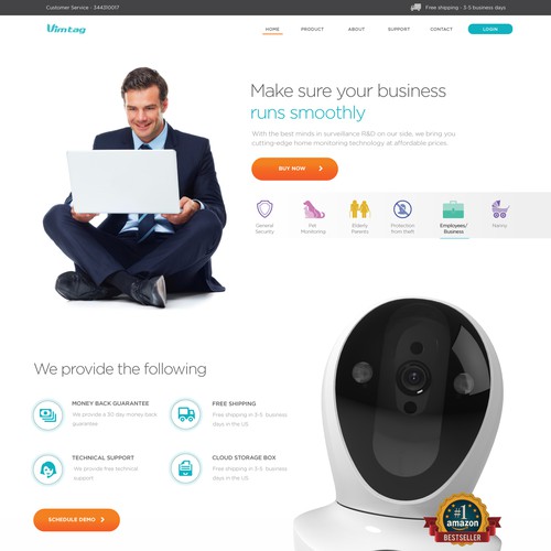 Clean & Modern Website Design for Security Camera Store