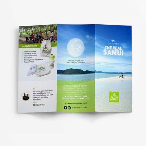 Brochure for a bicycle tour from Thailand