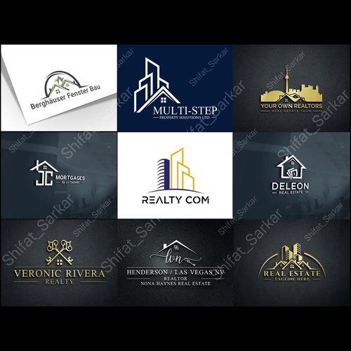 I will do real estate, realtor, property, mortgage, building construction logo design