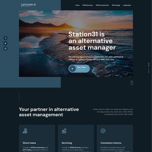Alternative Asset Manager Homepage Redesign