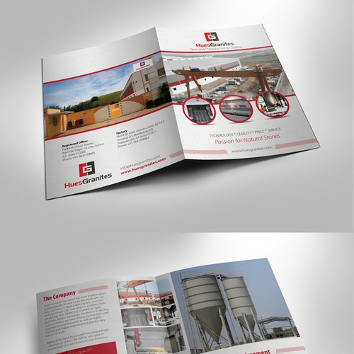 Create a excellent brochure for granite quarrying, manufacturing and trading comapny