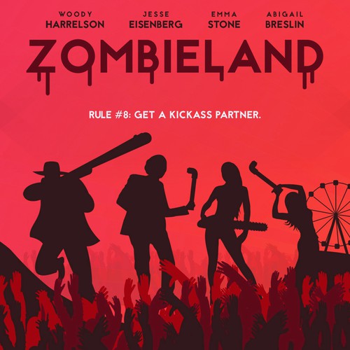 Zombie Land poster (Red)