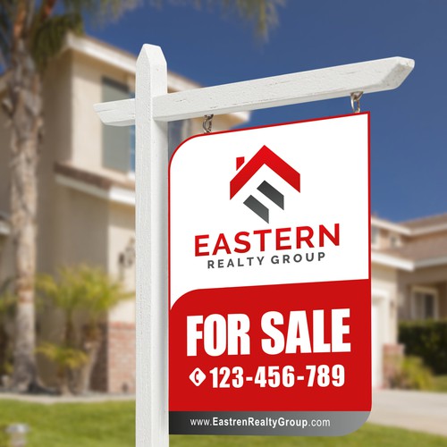 Eye catching and easy to read real estate lawn sign