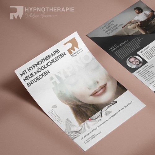 Flyer design hypnotherapy advert.