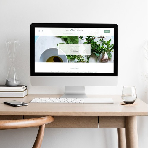 Squarespace 7.1 custom website for Basil + Lavender