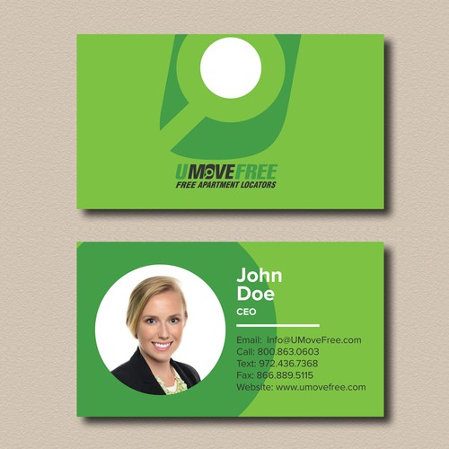 Clean & simple business card for UMF